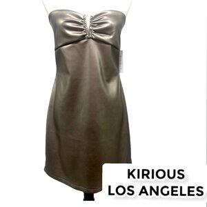 NWT METALLIC SILVER MINI DRESS